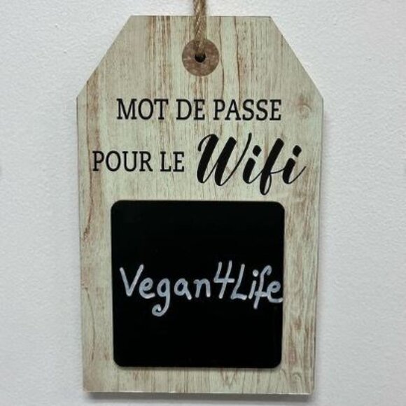 Mot de Passe Pour Le Wifi Password Chalk Board Home Decor Plate - Picture 1 of 1